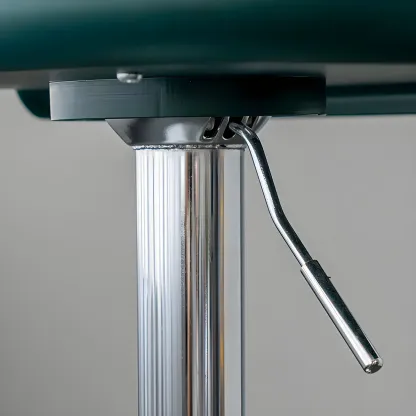 Glam Metal Swivel Adjustable Bar Stools with Footrest for Kitchen Image - 16