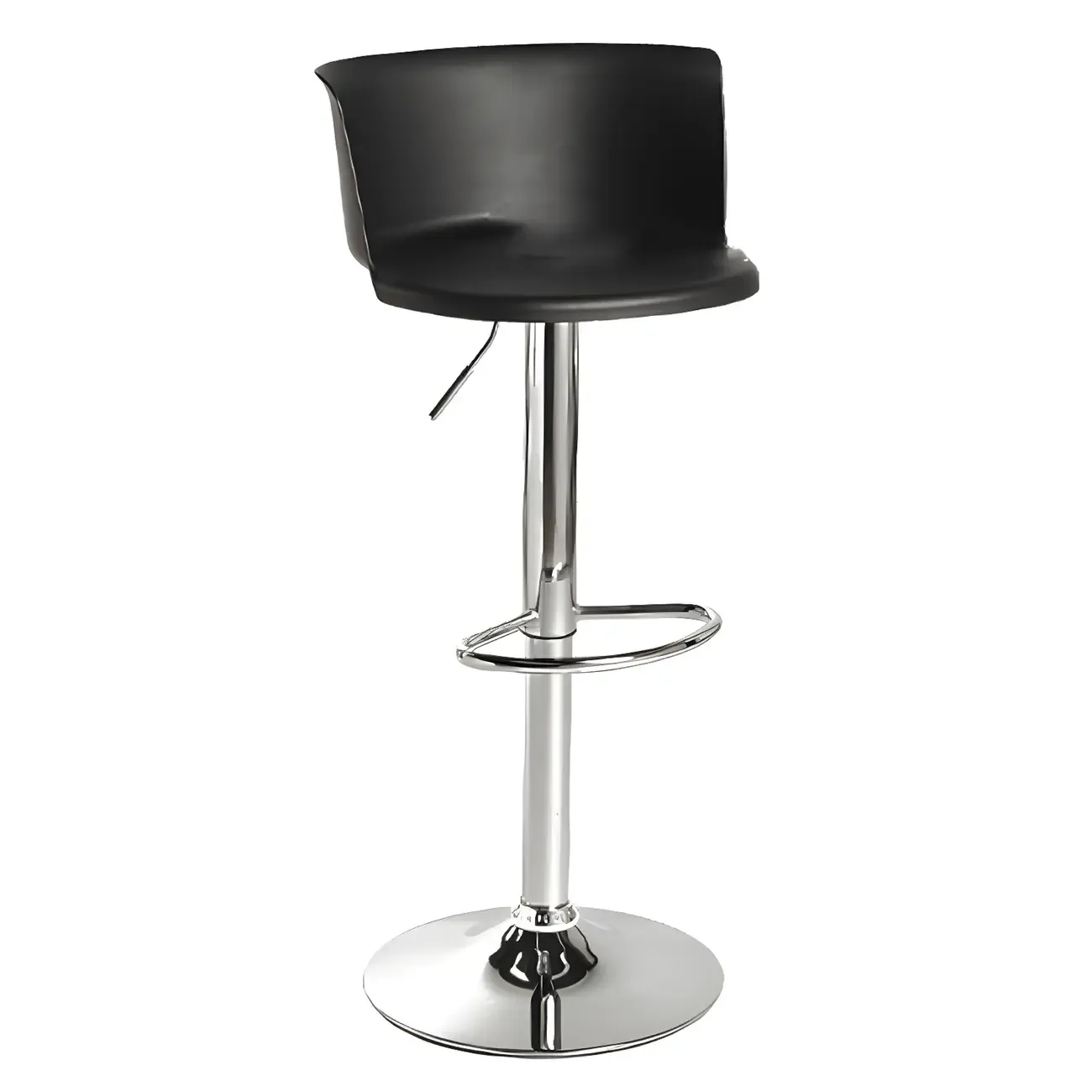 Glam Metal Swivel Adjustable Bar Stools with Footrest for Kitchen Image - 21