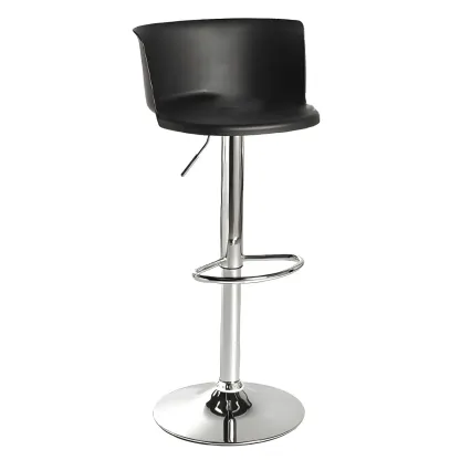 Glam Metal Swivel Adjustable Bar Stools with Footrest for Kitchen Image - 21