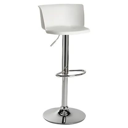Glam Metal Swivel Adjustable Bar Stools with Footrest for Kitchen Image - 26