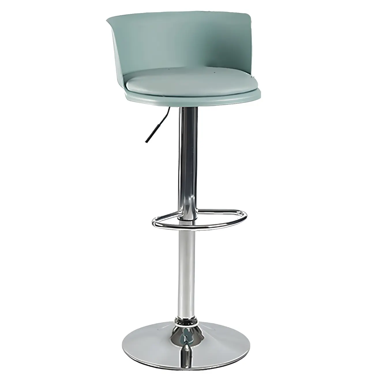 Glam Metal Swivel Adjustable Bar Stools with Footrest for Kitchen Image - 31 | homeyfad