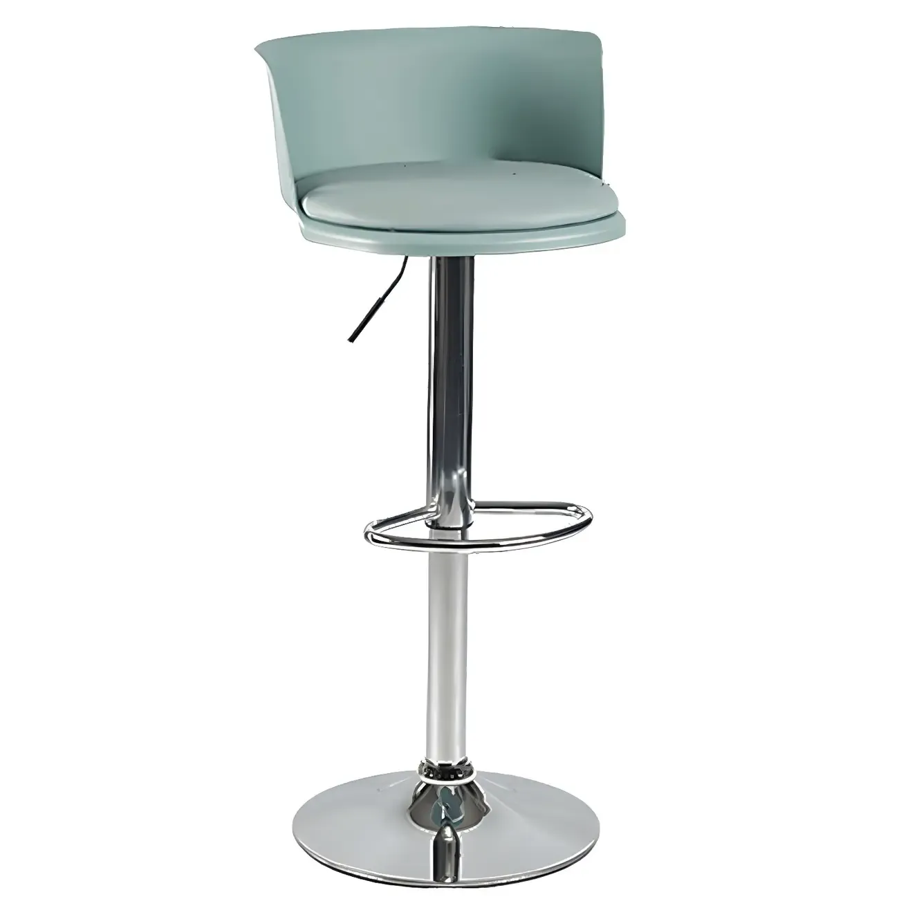 Glam Metal Swivel Adjustable Bar Stools with Footrest for Kitchen Image - 31
