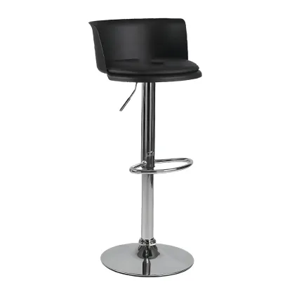 Glam Metal Swivel Adjustable Bar Stools with Footrest for Kitchen Image - 36