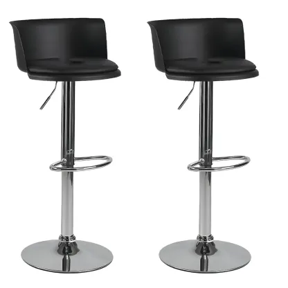 Glam Metal Swivel Adjustable Bar Stools with Footrest for Kitchen Image - 37