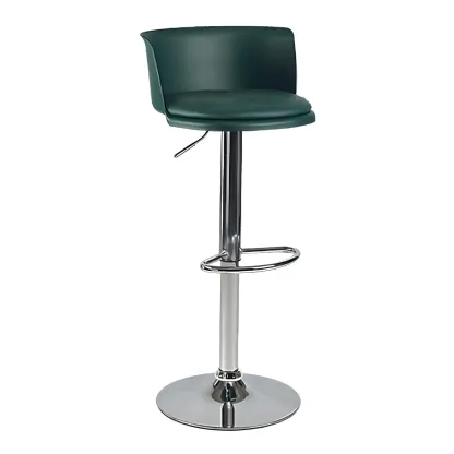 Glam Metal Swivel Adjustable Bar Stools with Footrest for Kitchen Image - 41