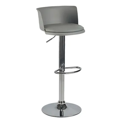 Glam Metal Swivel Adjustable Bar Stools with Footrest for Kitchen Image - 46