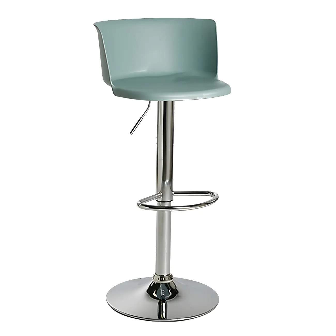 Glam Metal Swivel Adjustable Bar Stools with Footrest for Kitchen Image - 51 | homeyfad