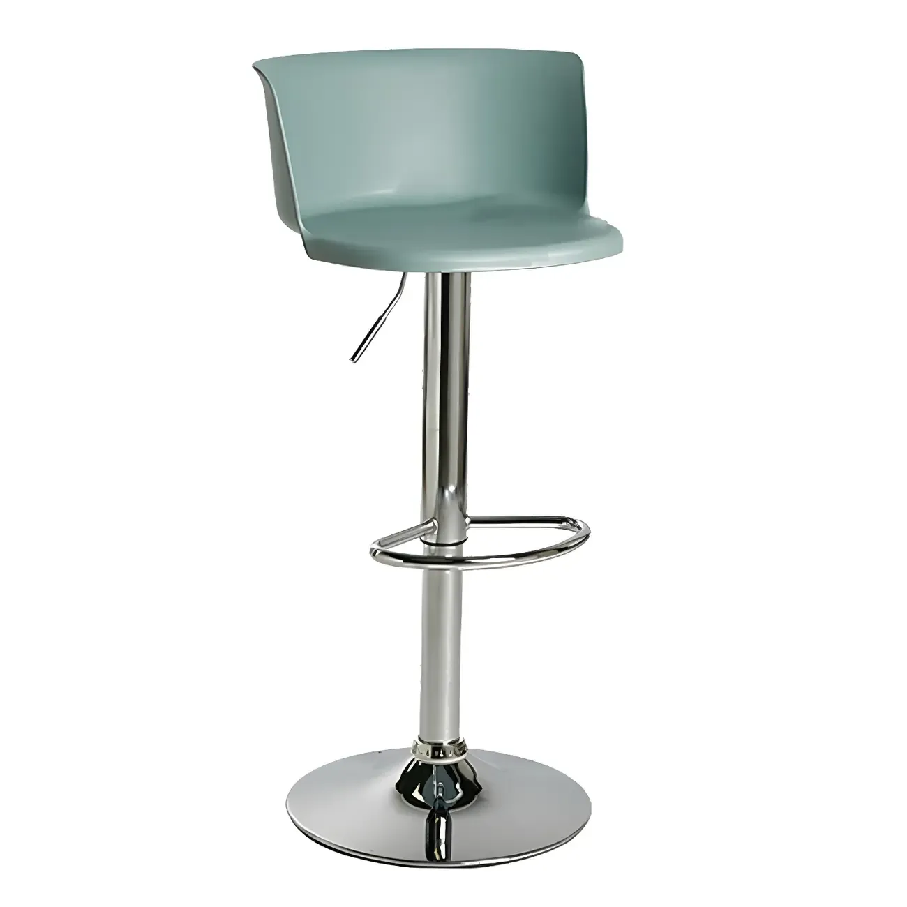 Glam Metal Swivel Adjustable Bar Stools with Footrest for Kitchen Image - 51