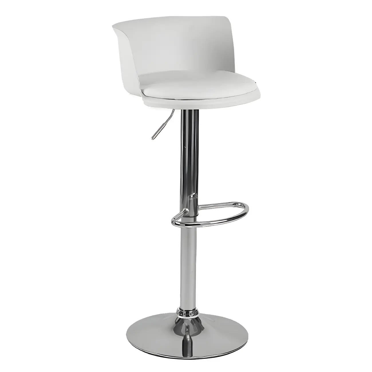 Glam Metal Swivel Adjustable Bar Stools with Footrest for Kitchen Image - 56 | homeyfad