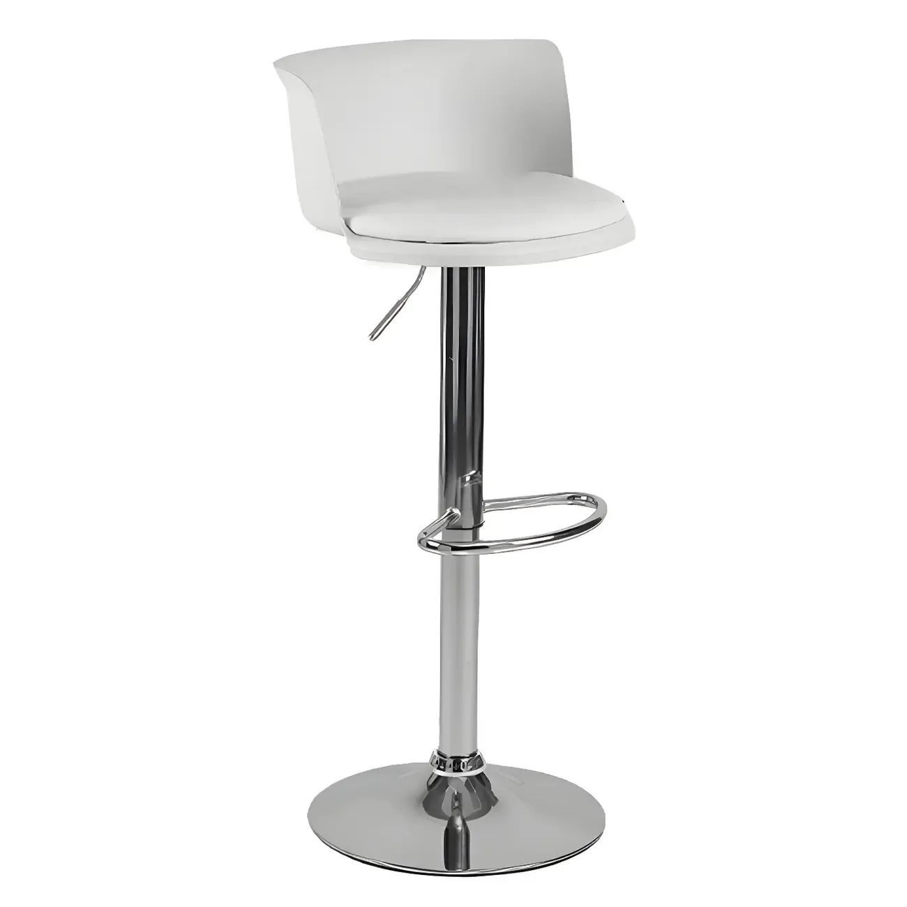 Glam Metal Swivel Adjustable Bar Stools with Footrest for Kitchen Image - 56