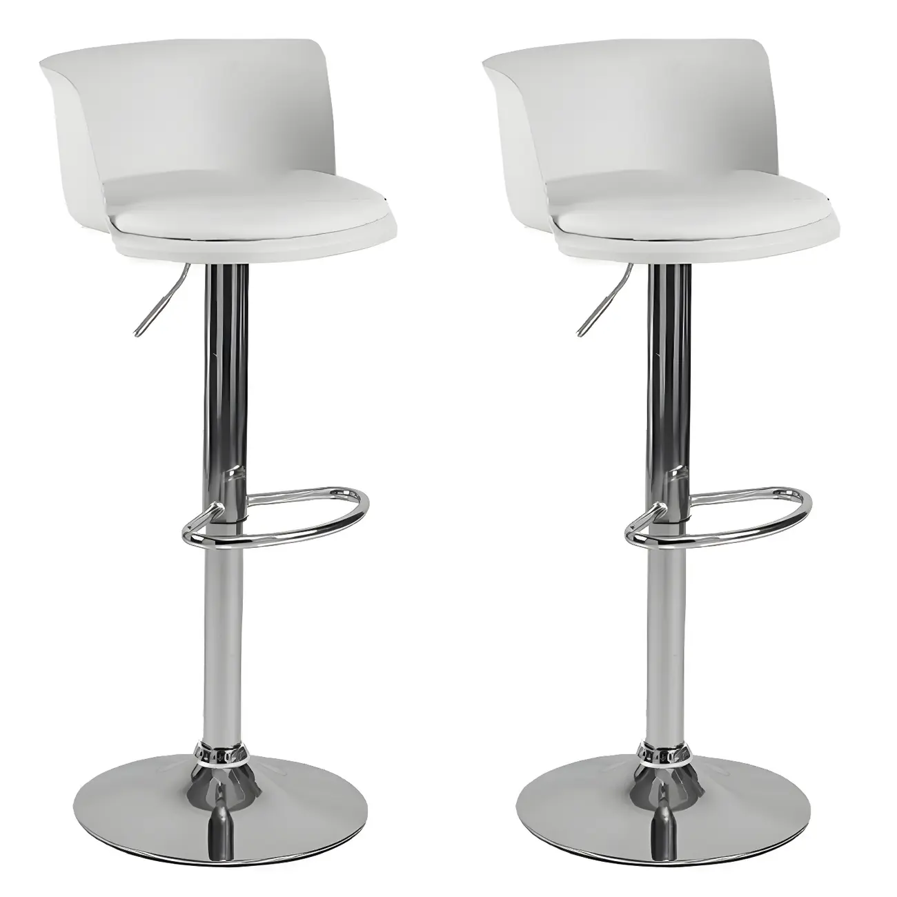 Glam Metal Swivel Adjustable Bar Stools with Footrest for Kitchen Image - 57 | homeyfad