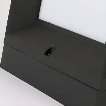 Simple Smooth Metal Cube Post Cap Light Image - 13