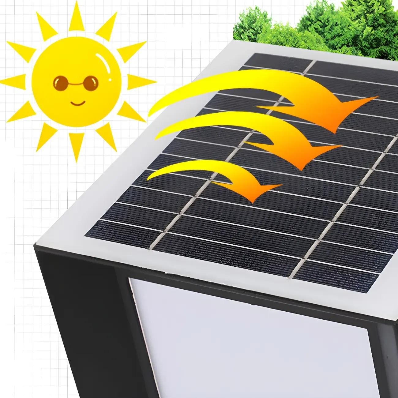 Simple Smooth Metal Cube Post Cap Light Image - 14