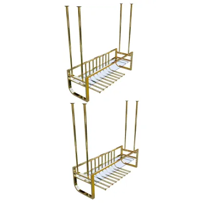 Wall-Mounted Metal Wine Rack Glam Gold Stylish