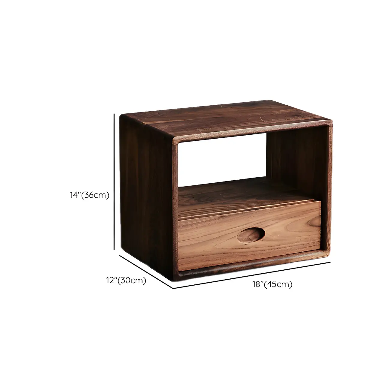 Mid-century Modern Brown Wood Cube Open Back Bookcase #size | homeyfad