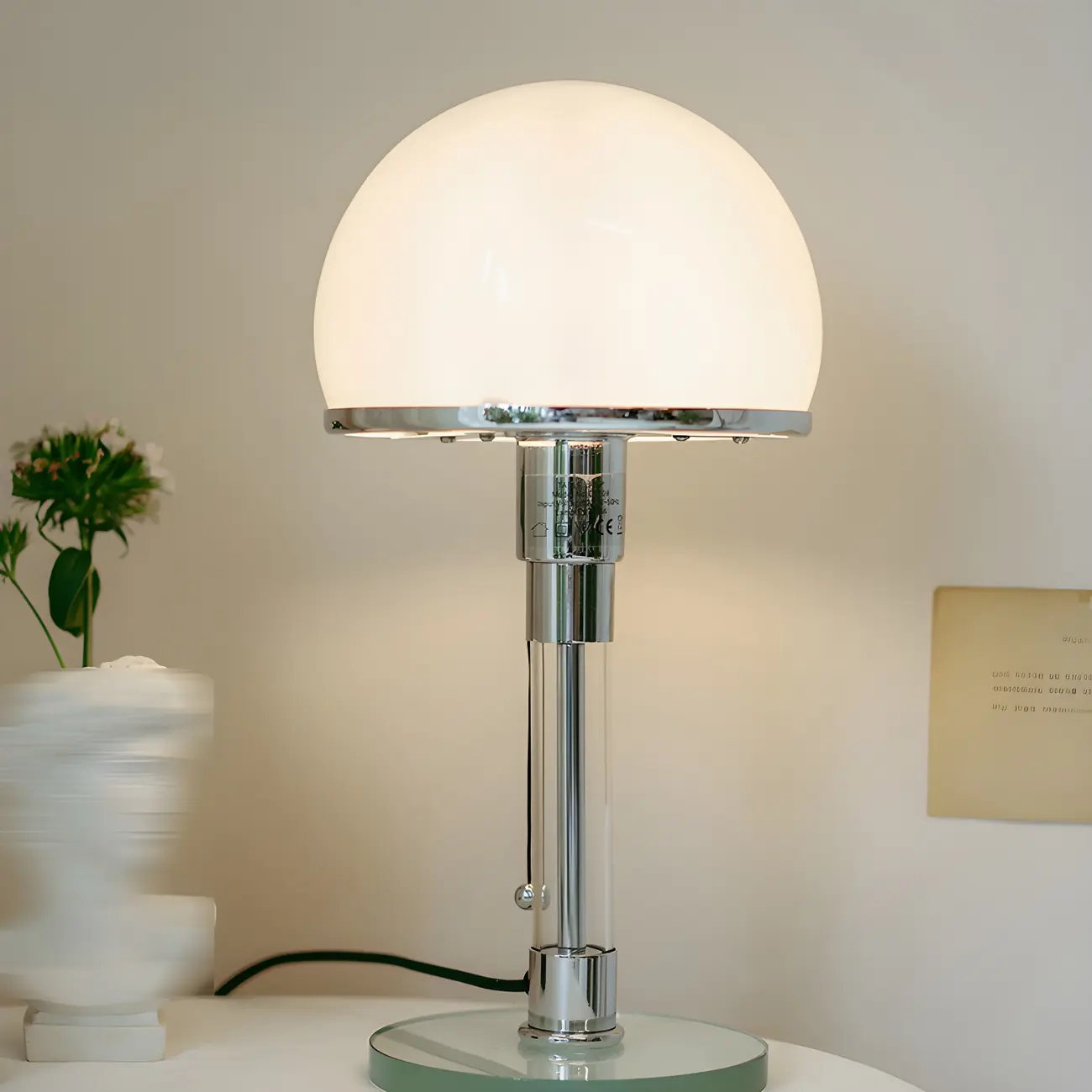 Minimalist  Dome Task Table Lamp with Pull Chain Image - 2 | homeyfad