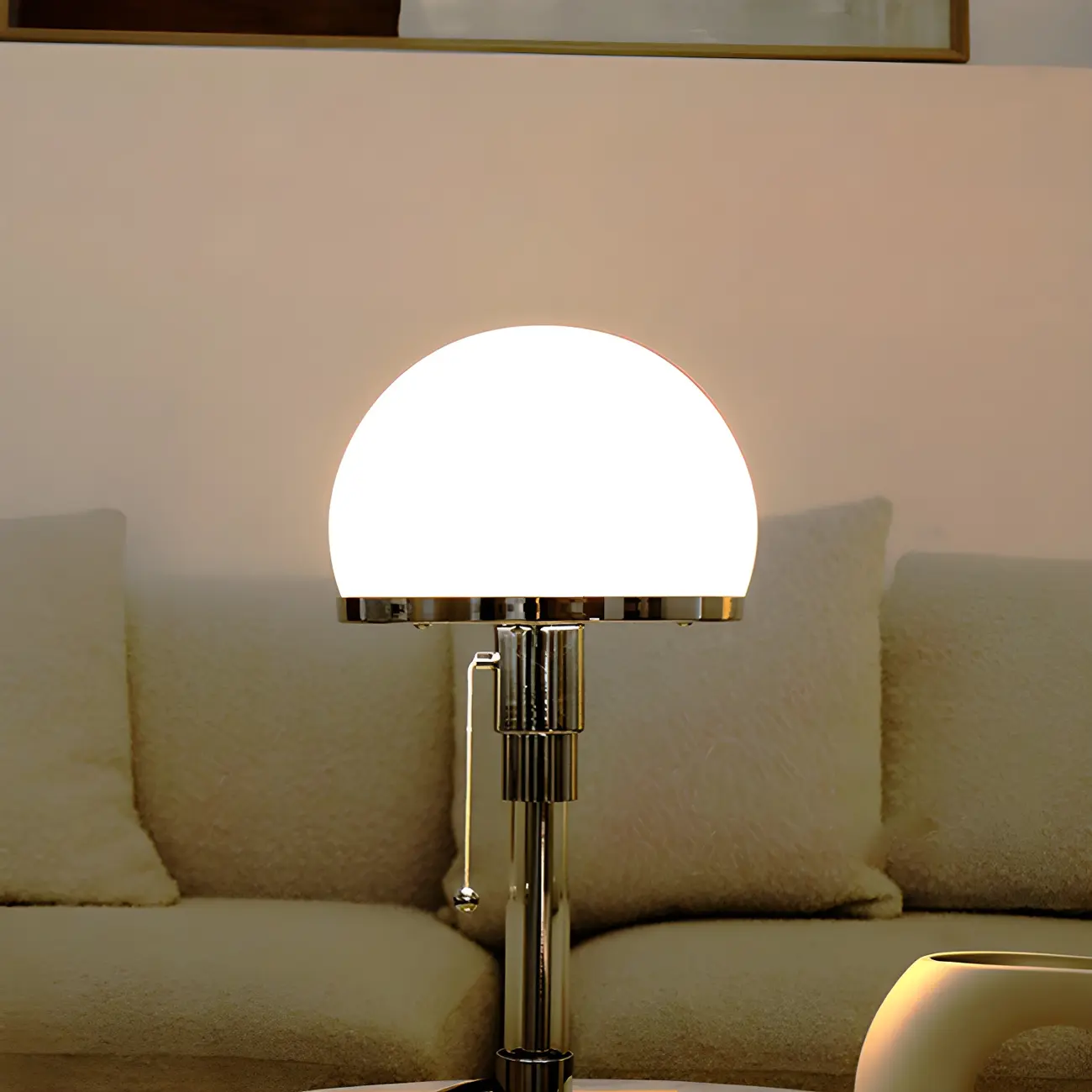 Minimalist  Dome Task Table Lamp with Pull Chain Image - 12 | homeyfad