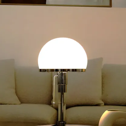 Minimalist  Dome Task Table Lamp with Pull Chain Image - 12