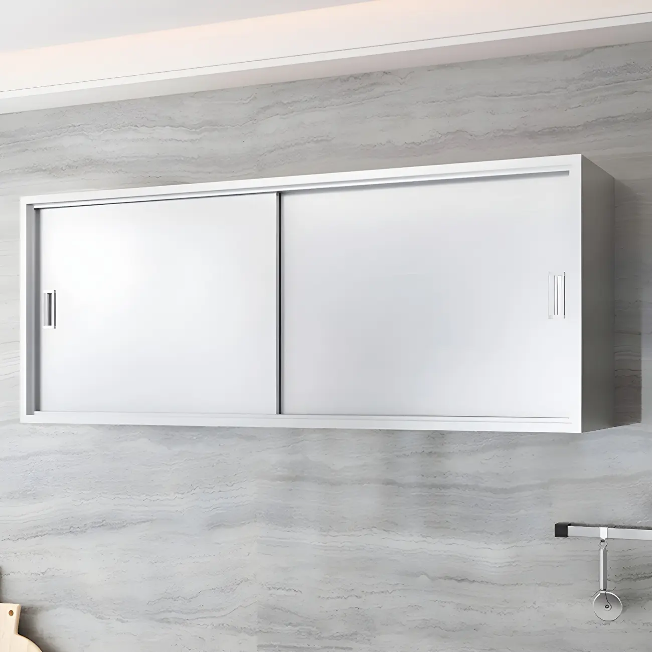 Modern Stainless Steel Wall-Mounted Display Cabinet with Storage Image - 8 | homeyfad