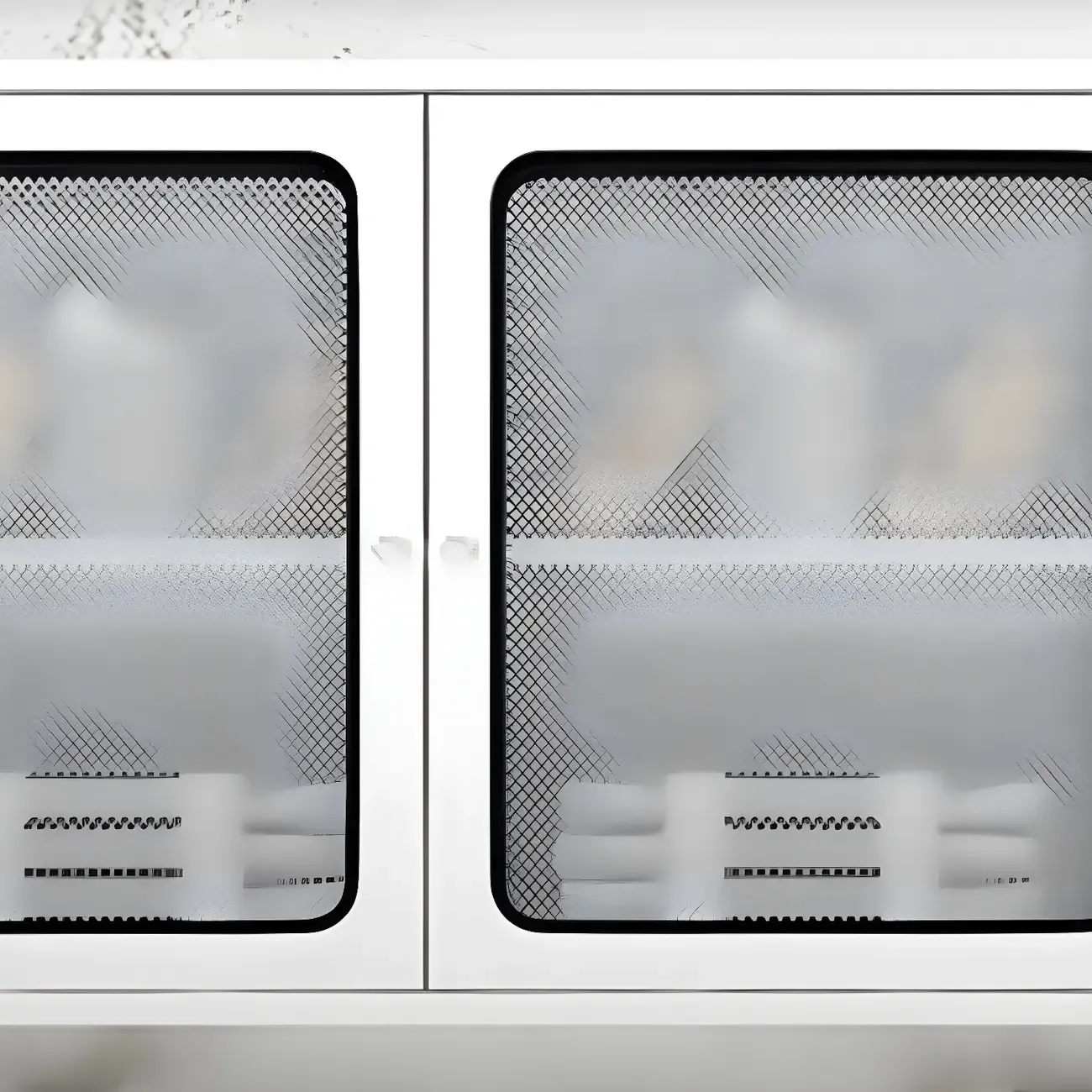 Modern Stainless Steel Wall-Mounted Display Cabinet with Storage Image - 14