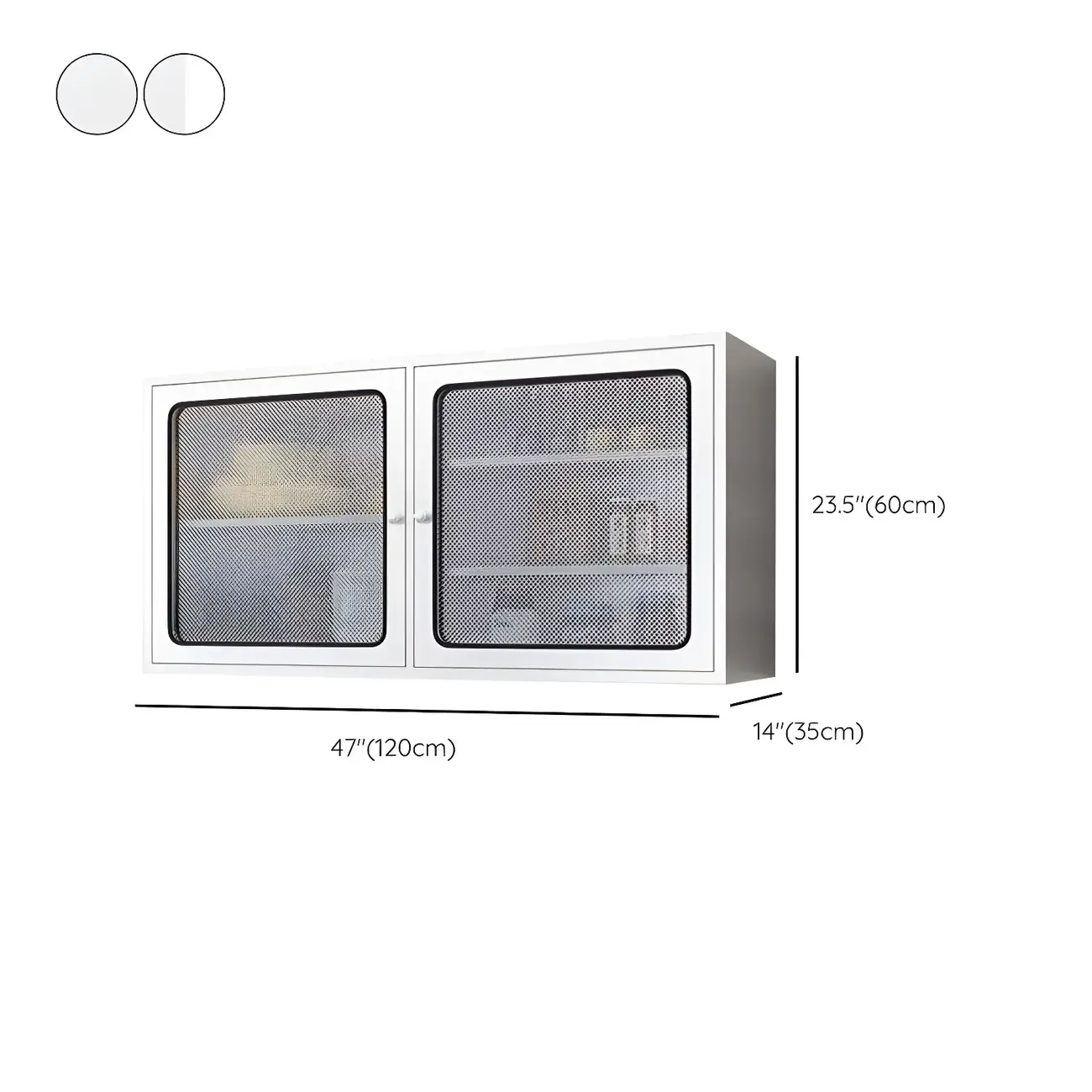 Modern Stainless Steel Wall-Mounted Display Cabinet with Storage Image - 22