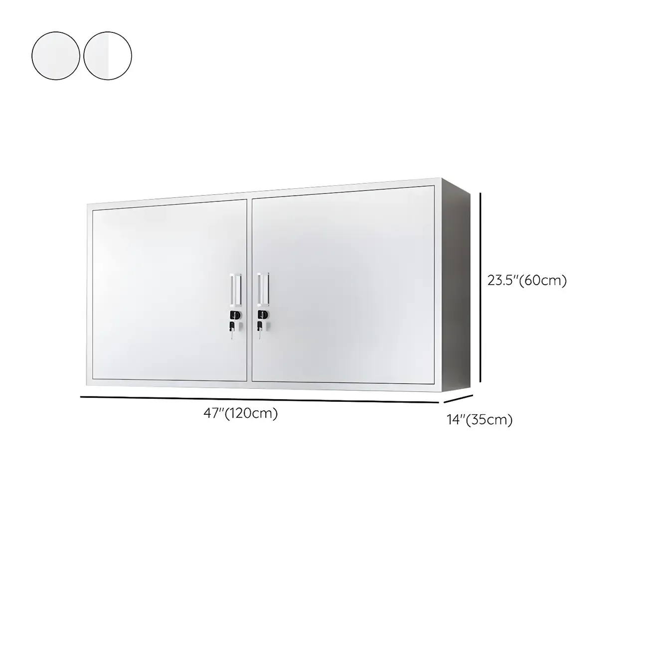 Modern Stainless Steel Wall-Mounted Display Cabinet with Storage Image - 23