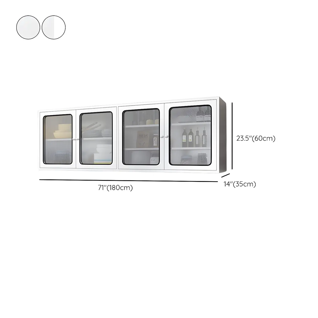 Modern Stainless Steel Wall-Mounted Display Cabinet with Storage Image - 28 | homeyfad