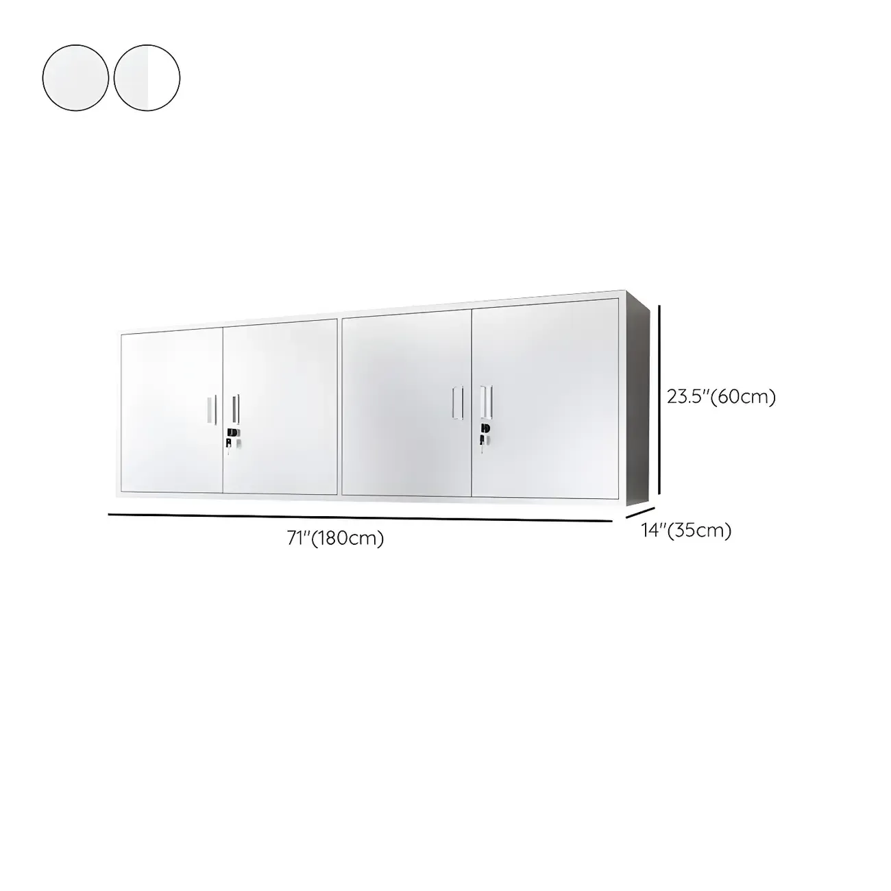 Modern Stainless Steel Wall-Mounted Display Cabinet with Storage Image - 29