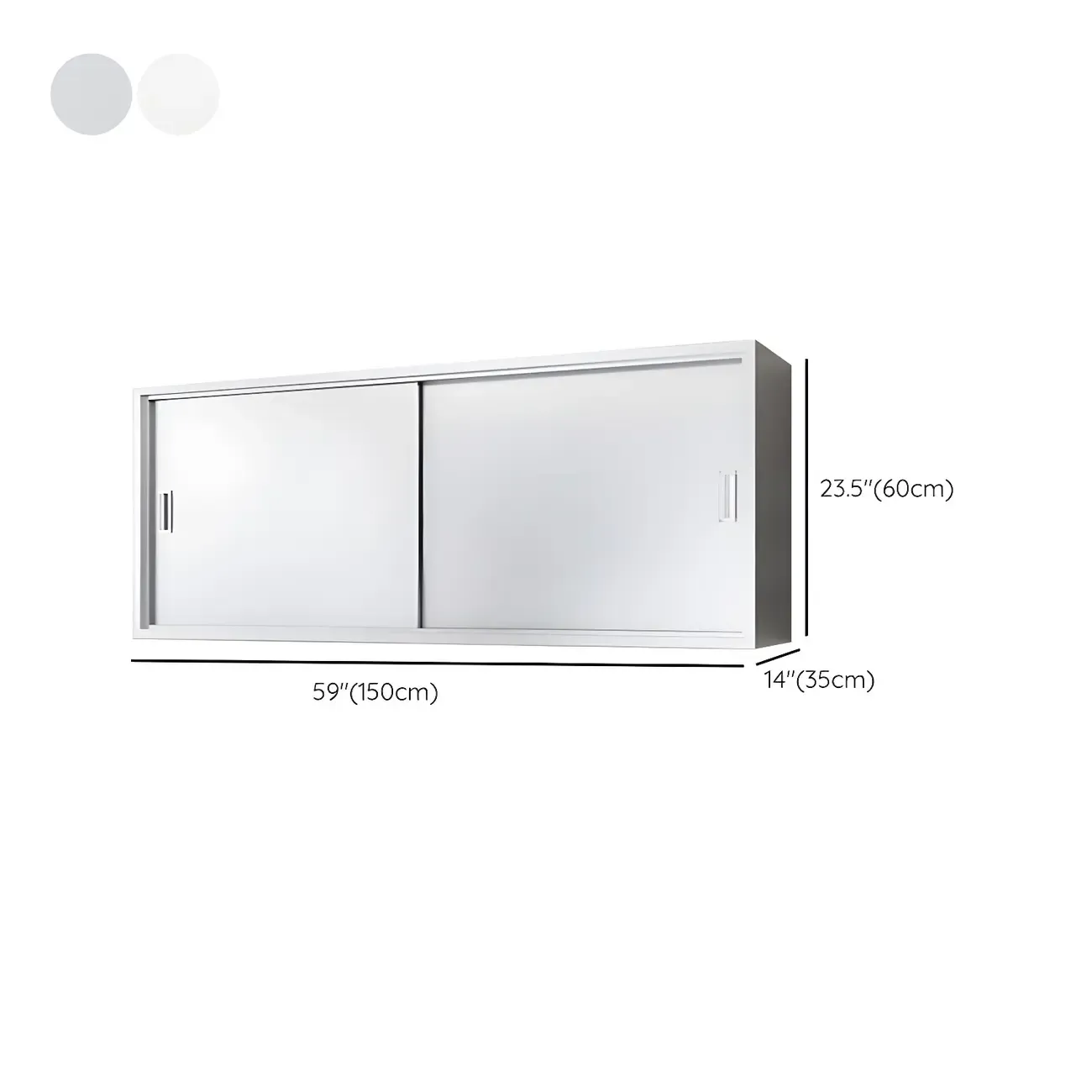 Modern Stainless Steel Wall-Mounted Display Cabinet with Storage Image - 31