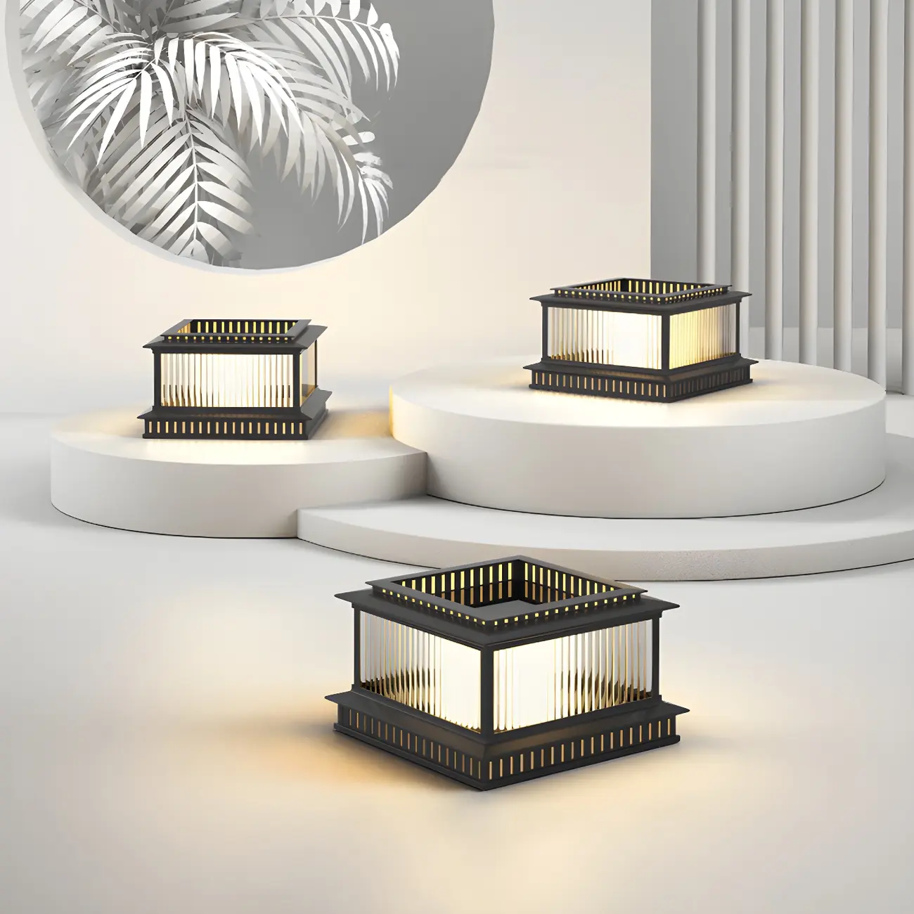 Solar Black Metal Square Post Cap Light Image - 1 | homeyfad