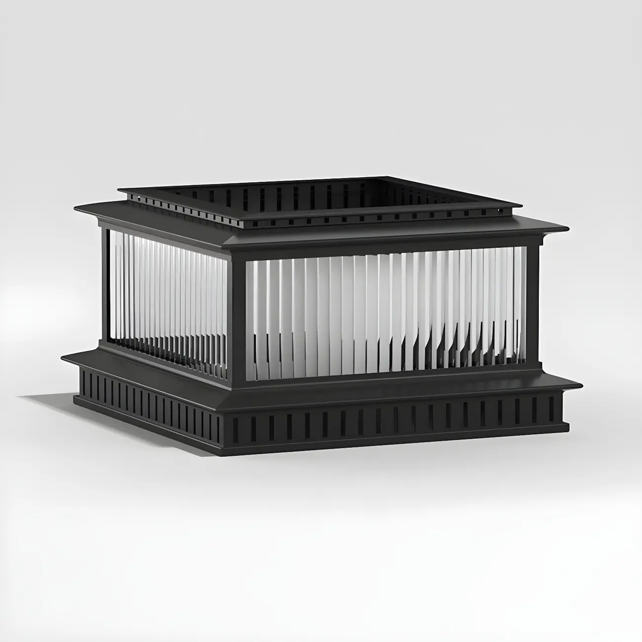 Solar Black Metal Square Post Cap Light Image - 7 | homeyfad