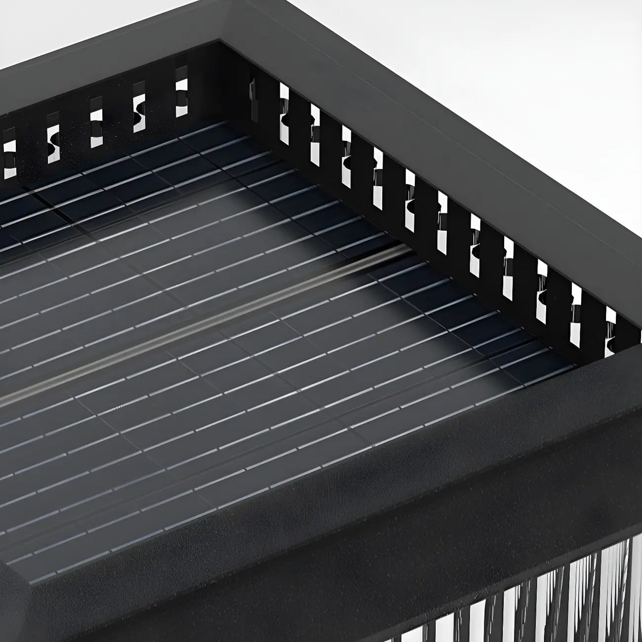 Solar Black Metal Square Post Cap Light Image - 9 | homeyfad