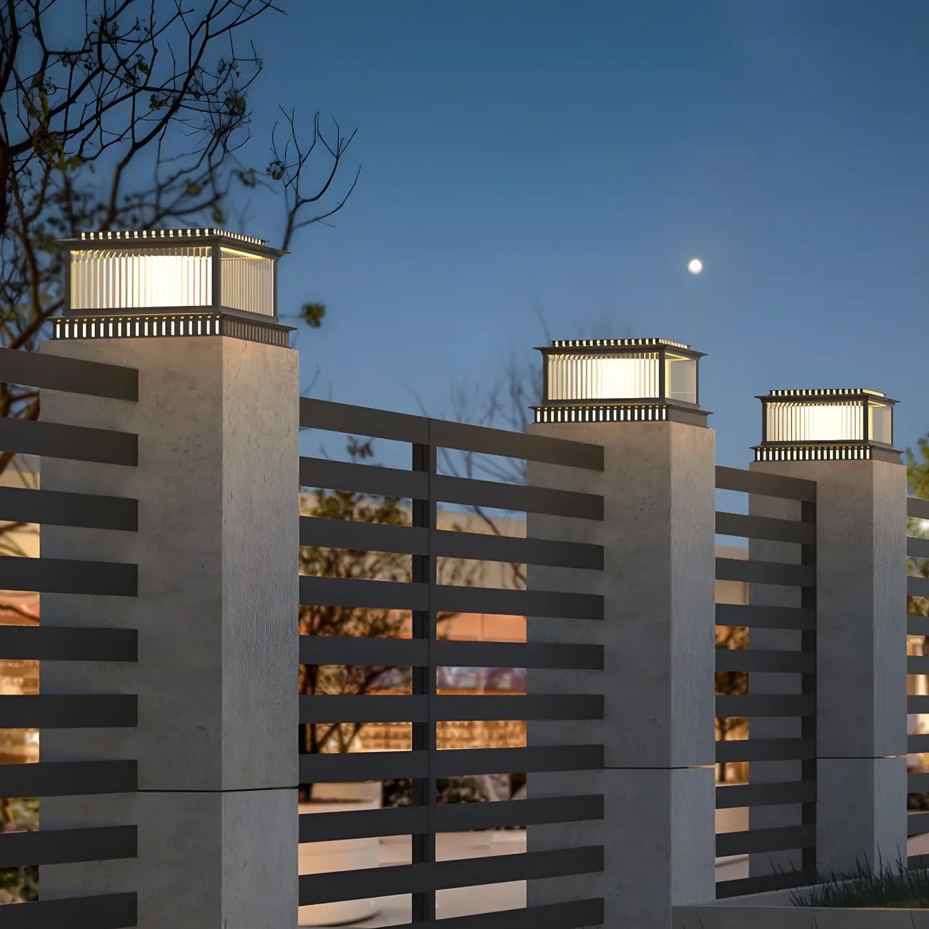 Solar Black Metal Square Post Cap Light Image - 6 | homeyfad