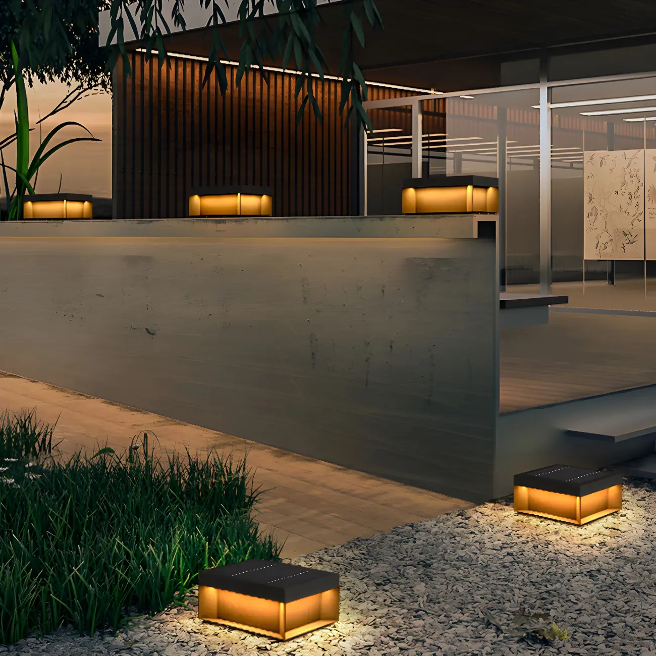 Square Solar Black Metal Post Cap Light Image - 7 | homeyfad