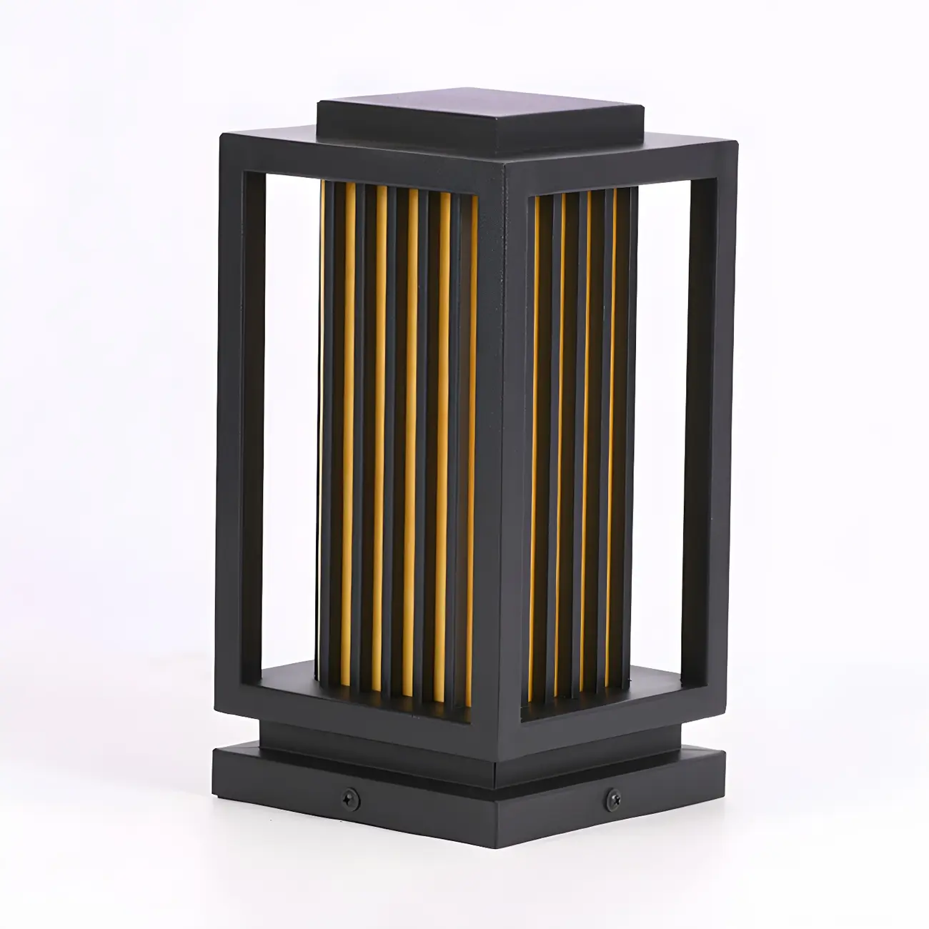 Wired Vertical Striped Glass Post Cap Light Image - 9 | homeyfad