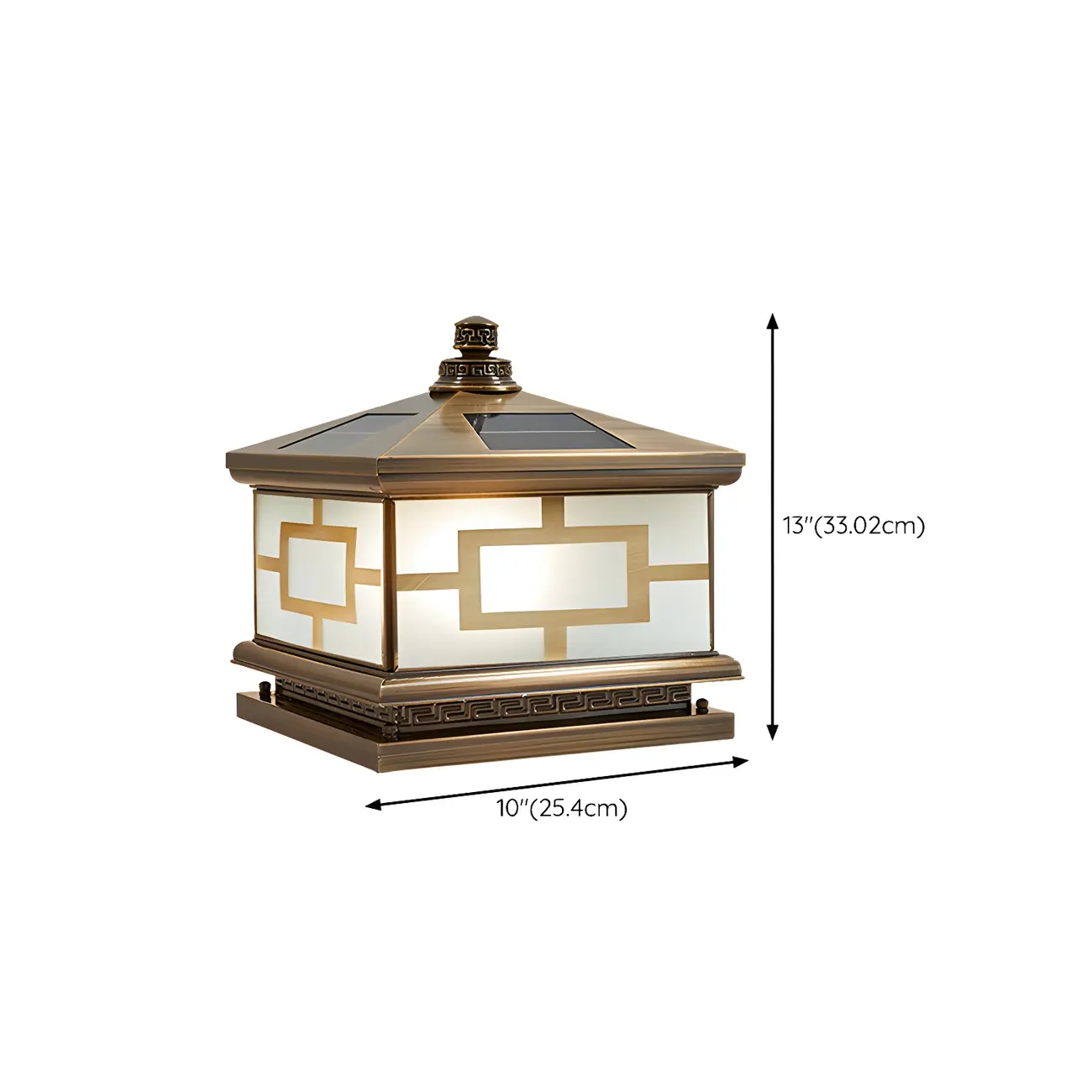Outdoor Bronze Solar 3-Color LED Backyard Post Cap Light Image - 18 | homeyfad