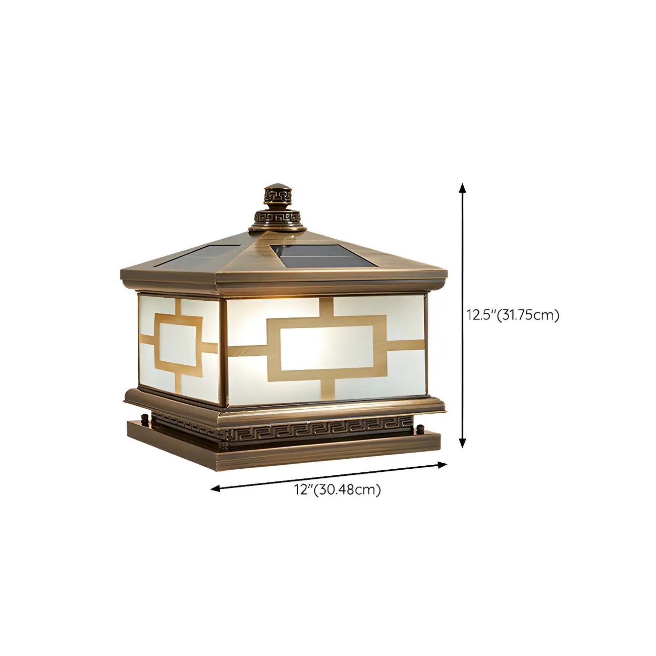 Outdoor Bronze Solar 3-Color LED Backyard Post Cap Light Image - 19 | homeyfad