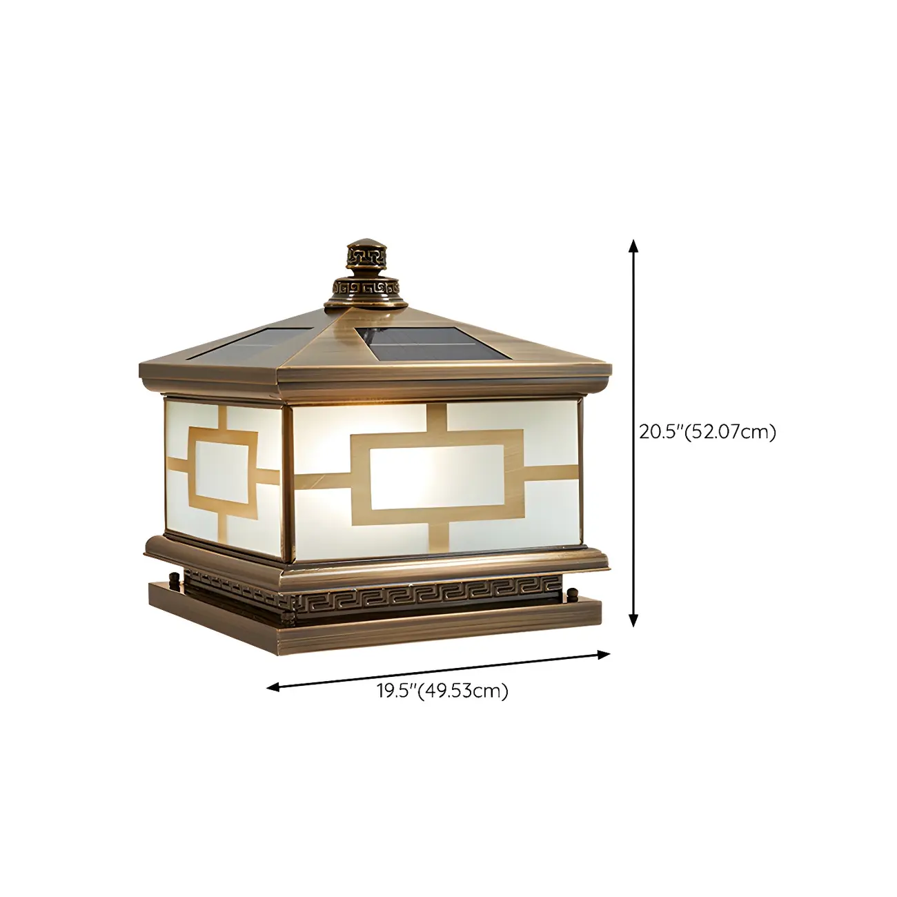 Outdoor Bronze Solar 3-Color LED Backyard Post Cap Light Image - 21 | homeyfad