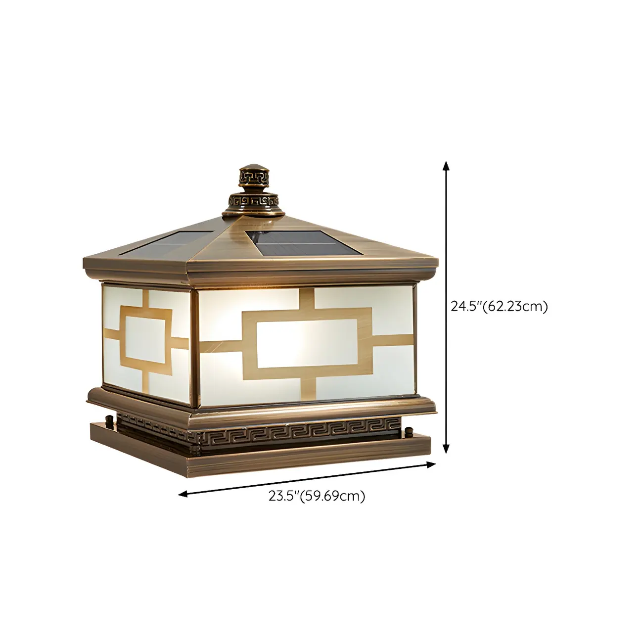 Outdoor Bronze Solar 3-Color LED Backyard Post Cap Light Image - 22 | homeyfad