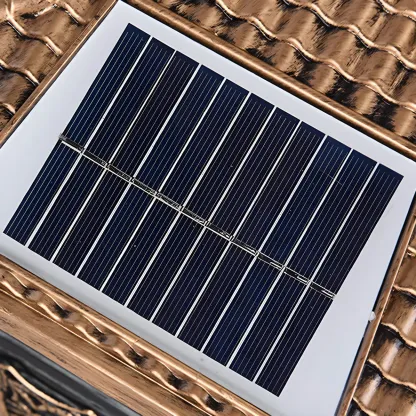 House-Shape Metal Solar Post Cap Light Image - 6
