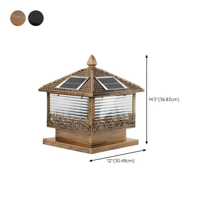 House-Shape Metal Solar Post Cap Light Image - 10