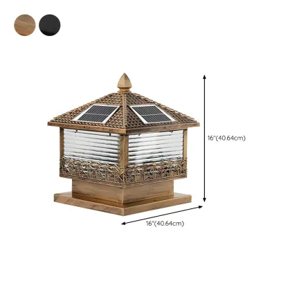 House-Shape Metal Solar Post Cap Light Image - 11