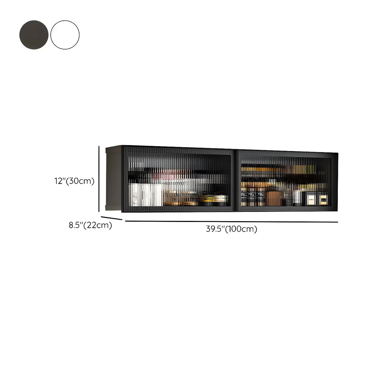 Modern Metal Floating Mounted Display Cabinet for Kitchen Image - 28 | homeyfad