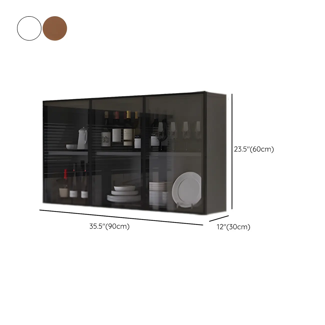 Industrial Wooden Wall-Mounted Display Cabinet for Dining Room Image - 22 | homeyfad