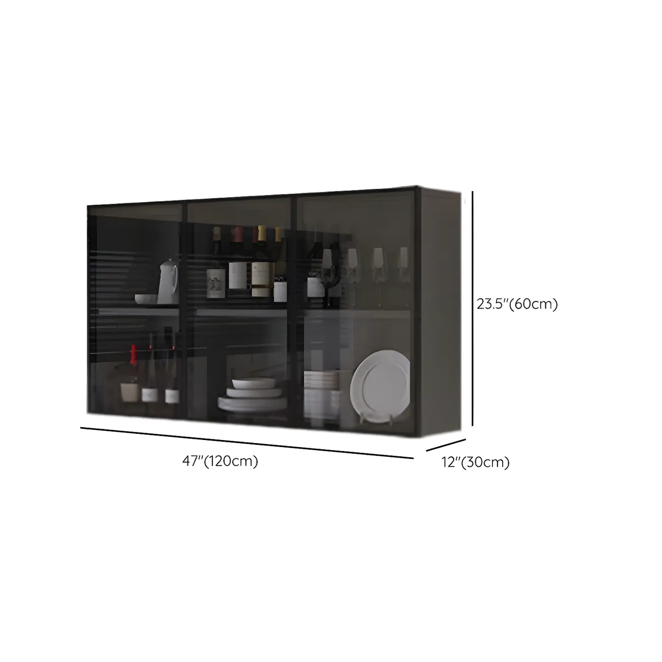 Industrial Wooden Wall-Mounted Display Cabinet for Dining Room Image - 32 | homeyfad