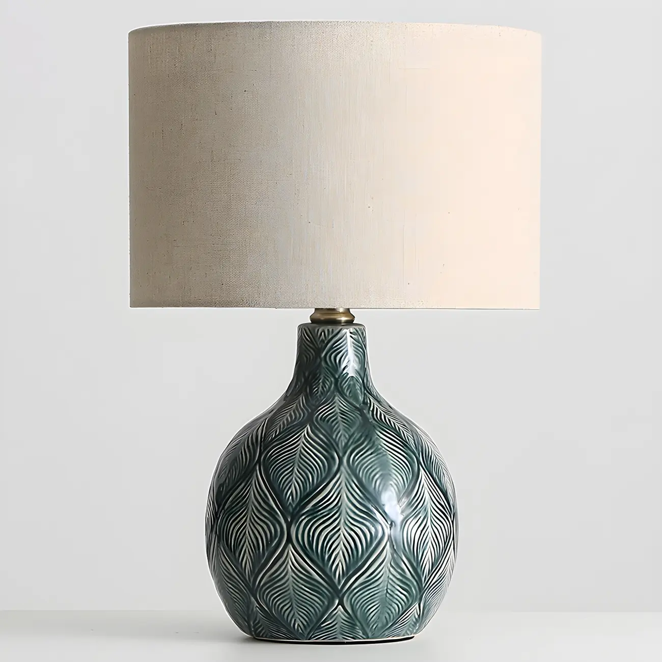 Exquisite Green Ceramic Fabric LED Table Lamp for Bedside Image - 9 | homeyfad