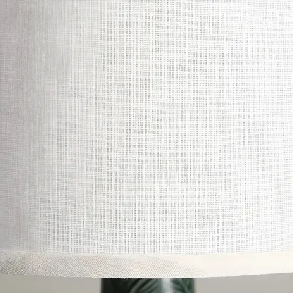 Exquisite Green Ceramic Fabric LED Table Lamp for Bedside Image - 12