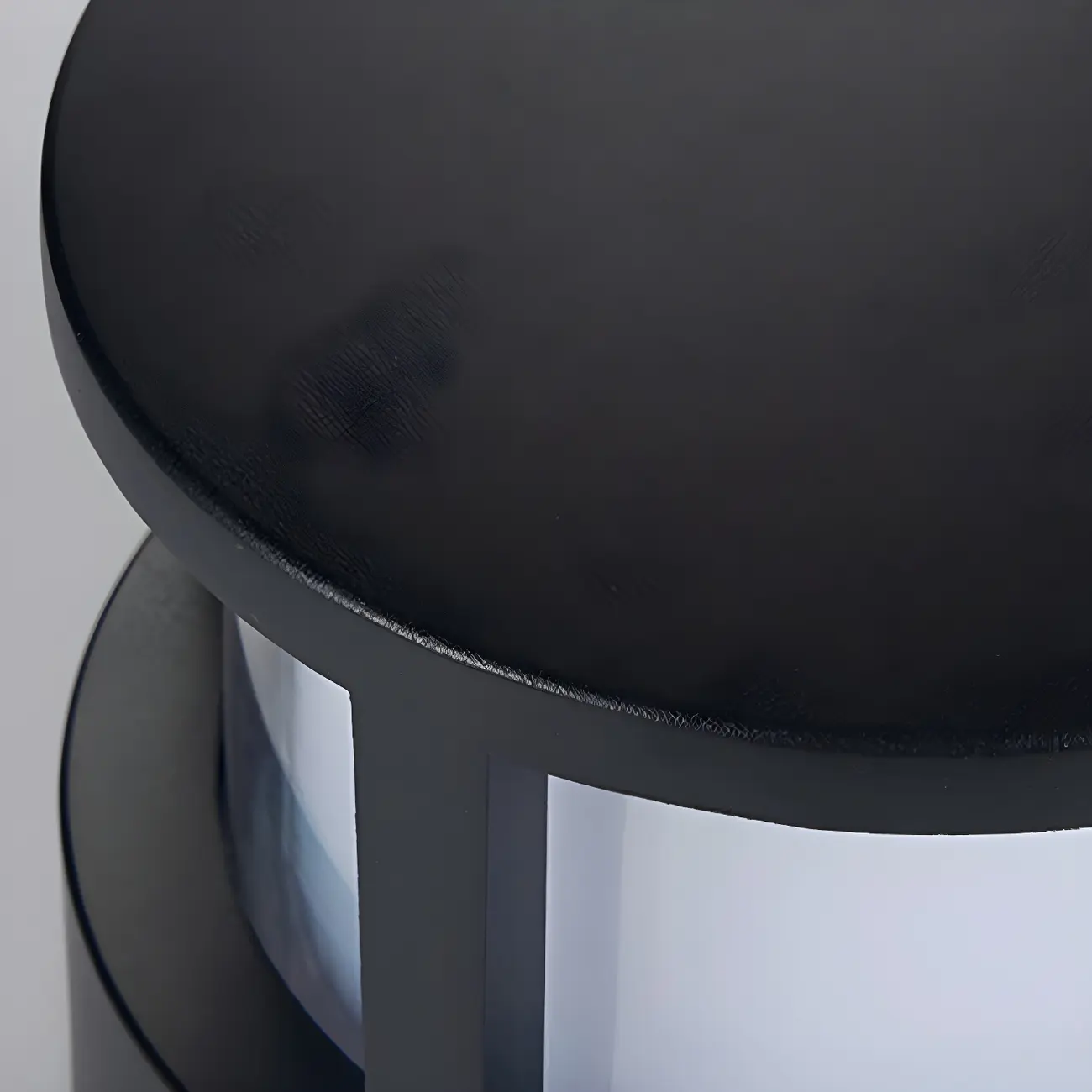 Black Metal Cylinder Wired Post Cap Light Image - 13 | homeyfad