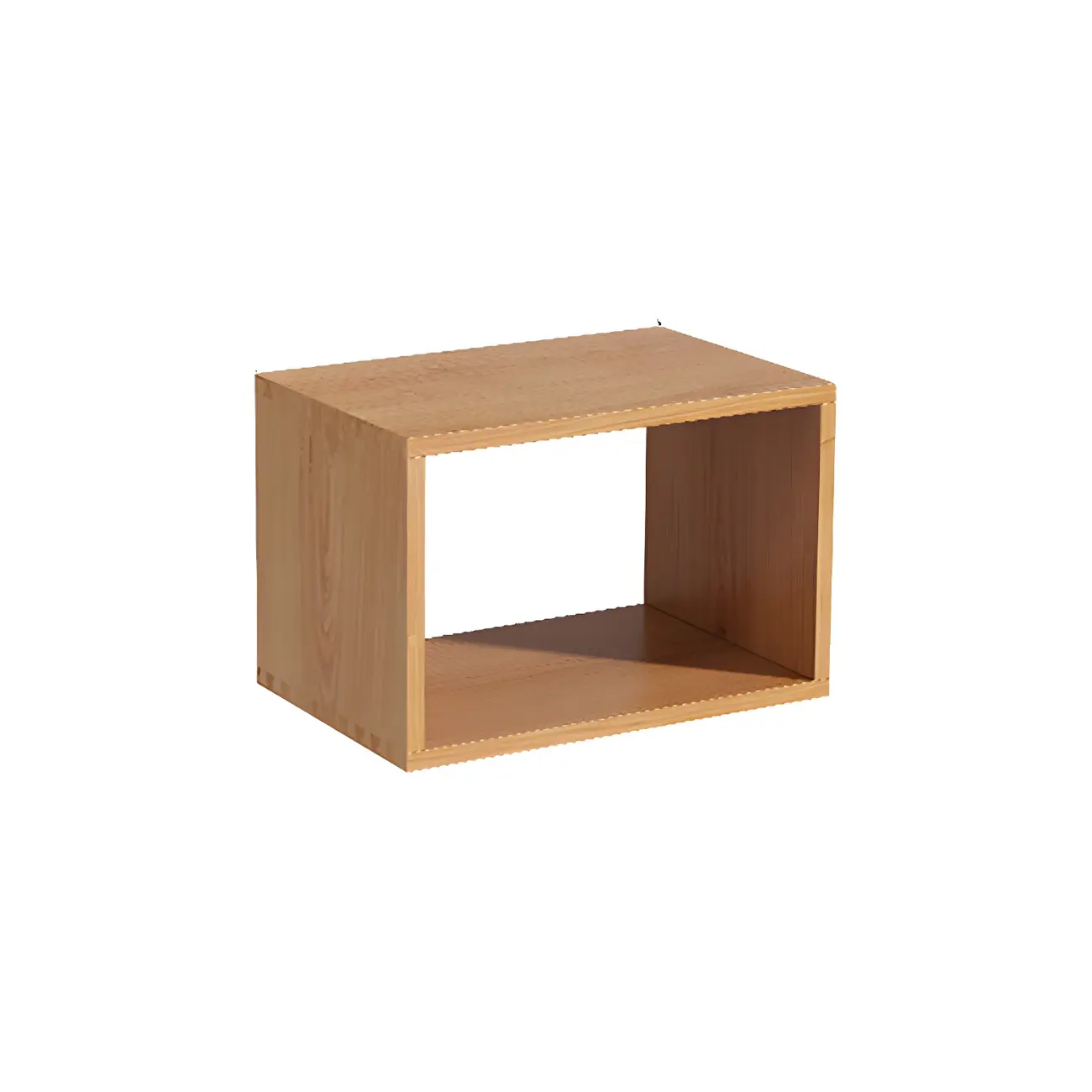 Minimalist Solid Wood Geometric Open Back Cube Bookcase Image - 5 | homeyfad