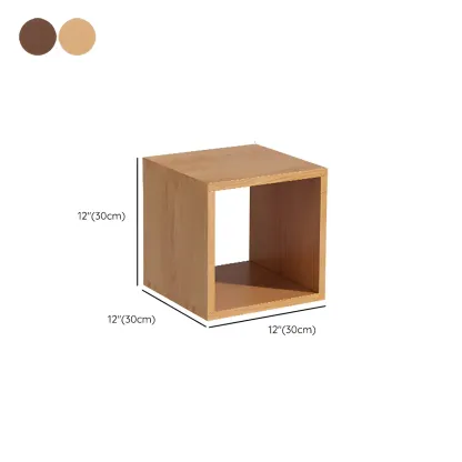 Minimalist Solid Wood Geometric Open Back Cube Bookcase #size
